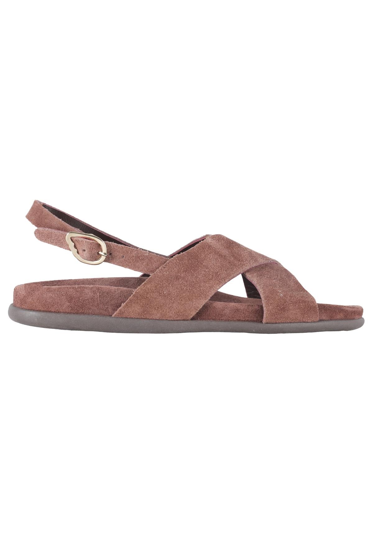 ANCIENT GREEK SANDALS BROWN SUEDE SANDALS EU 38 UK 5 US 8