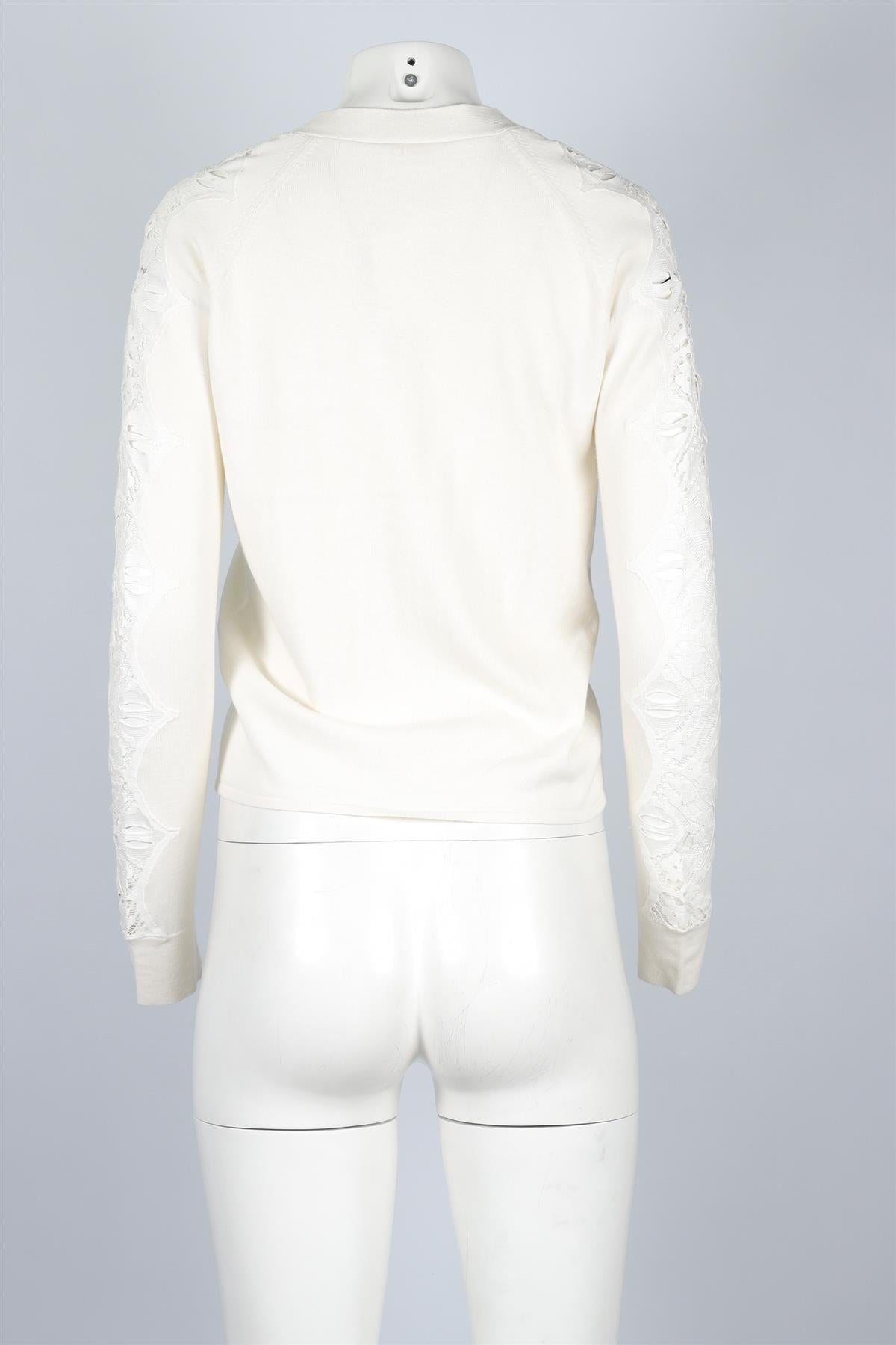 CHLOÉ  WHITE COTTON CARDIGAN XSMALL