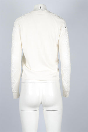CHLOÉ  WHITE COTTON CARDIGAN XSMALL