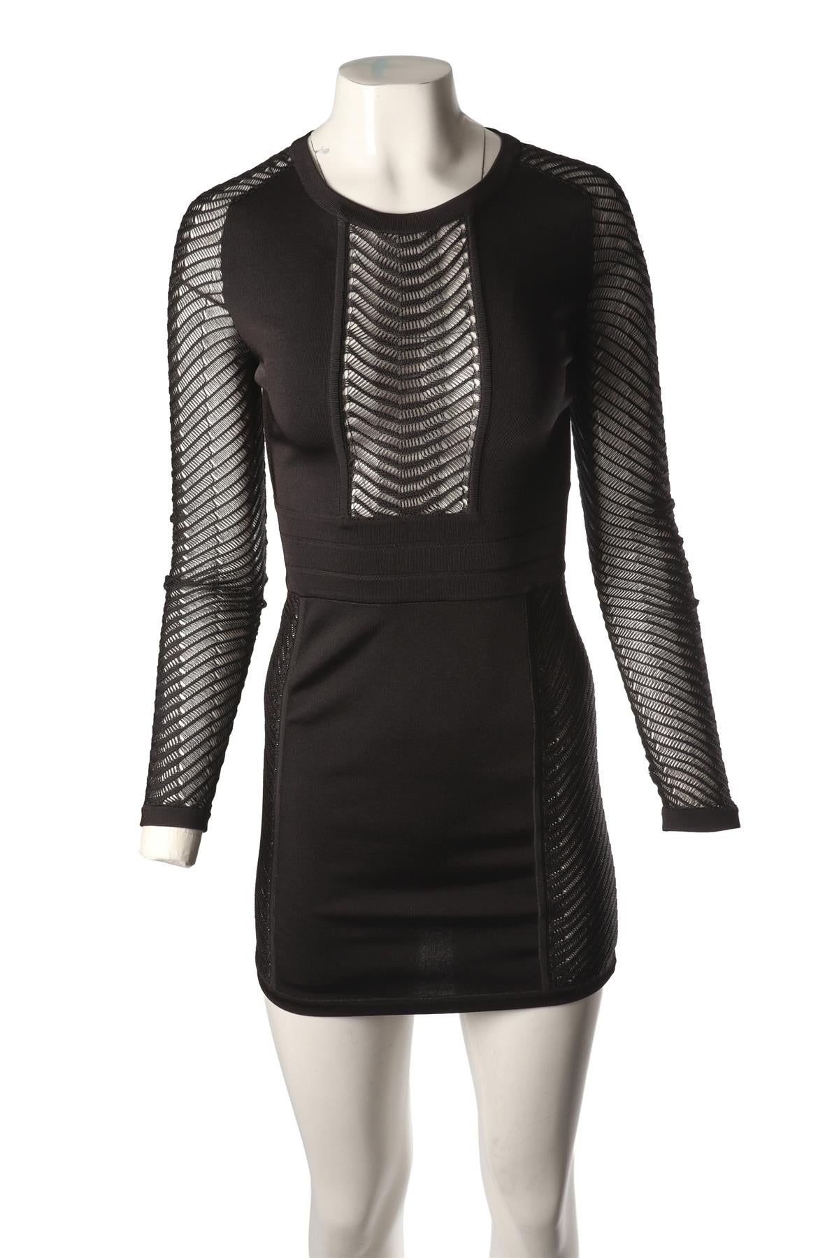 BLACK KNIT MINI DRESS