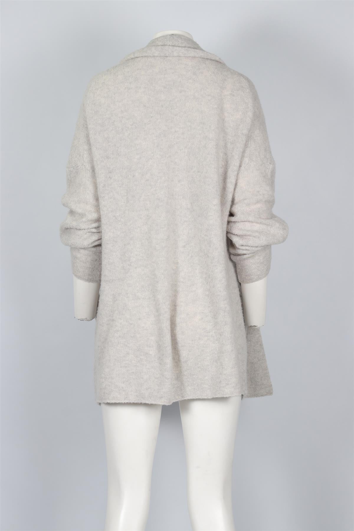 SOYER GREY CASHMERE CARDIGAN SMALL