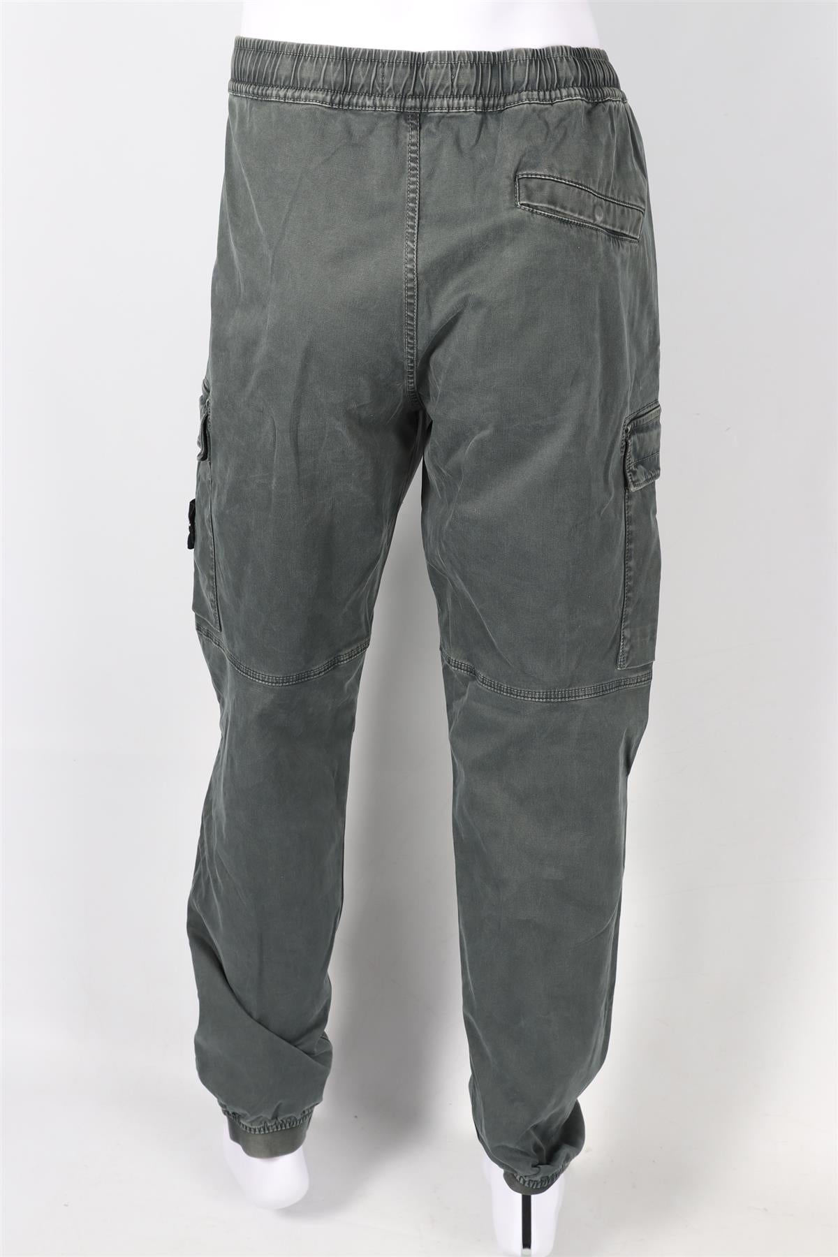 STONE ISLAND GREEN MEN'S COTTON CARGO PANTS W36