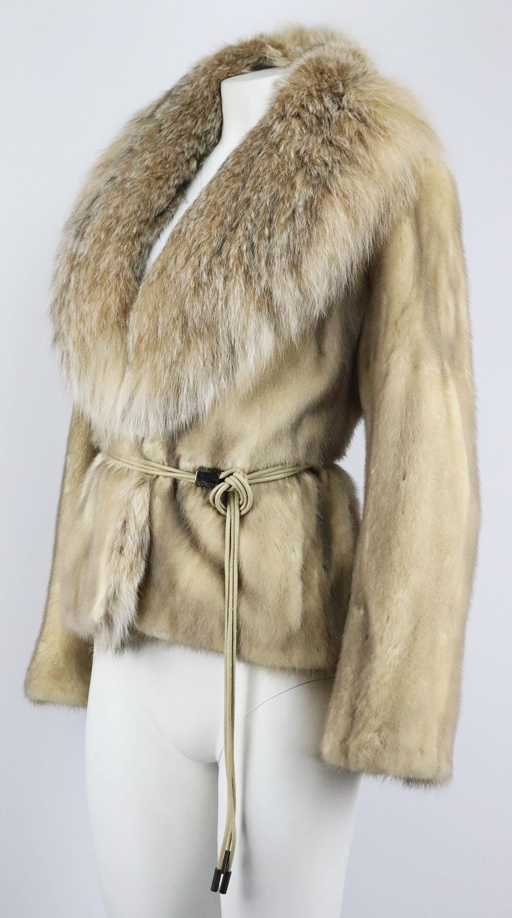 KAREE LYNX AND MINK FUR JACKET SMALL