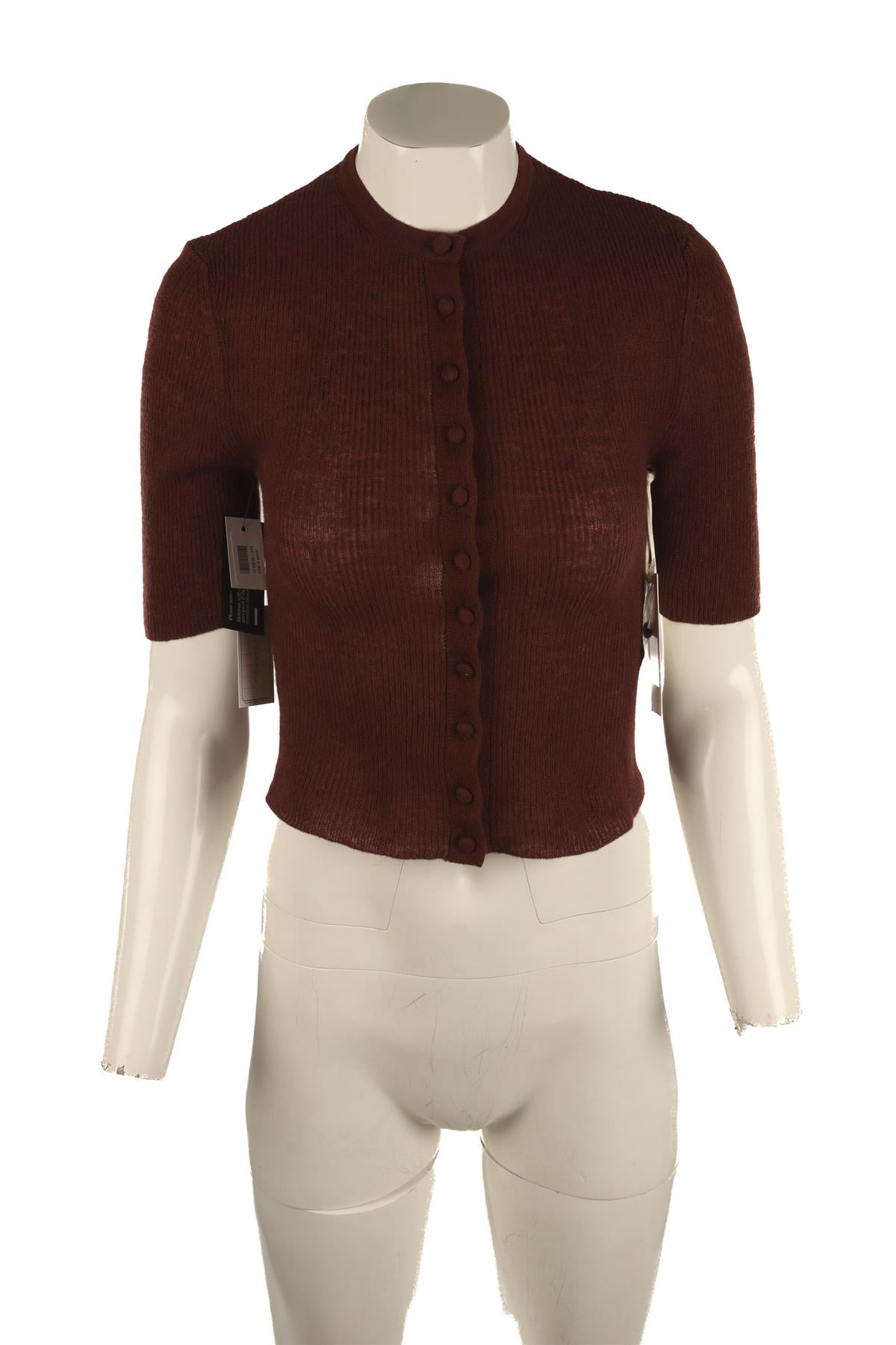 CITIZENS OF HUMANITY BROWN WOOL CARDIGAN XSMALL