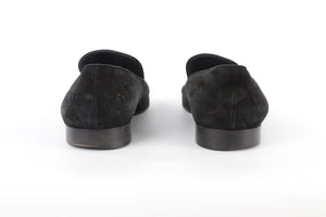 BILLIONAIRE COUTURE BLACK MEN'S SUEDE LOAFERS EU 44 UK 10 US 11