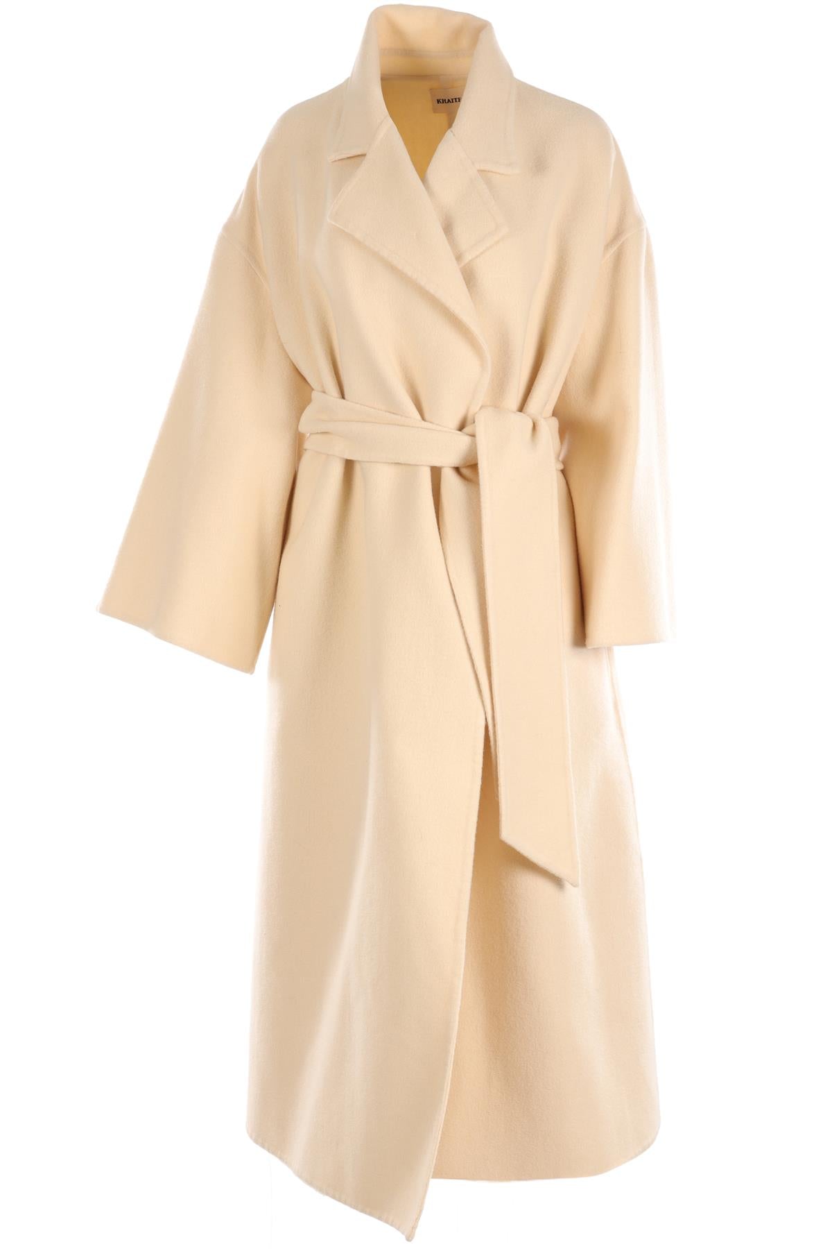 KHAITE CREAM WOOL COAT XSMALL/SMALL