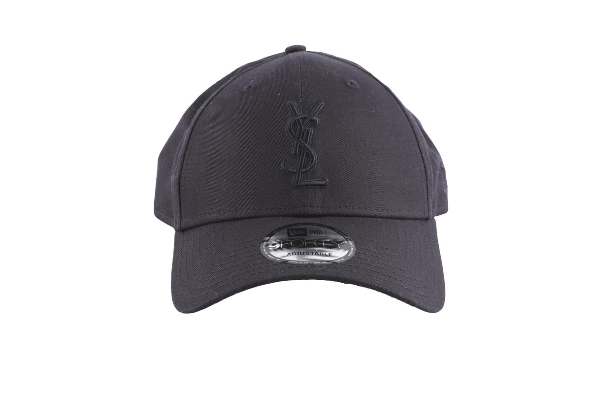 SAINT LAURENT + NEW ERA NAVY COTTON BASEBALL CAP