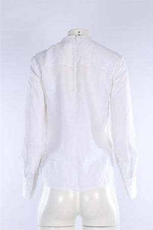 CHLOÉ WHITE LINEN TOP FR 36 UK 8