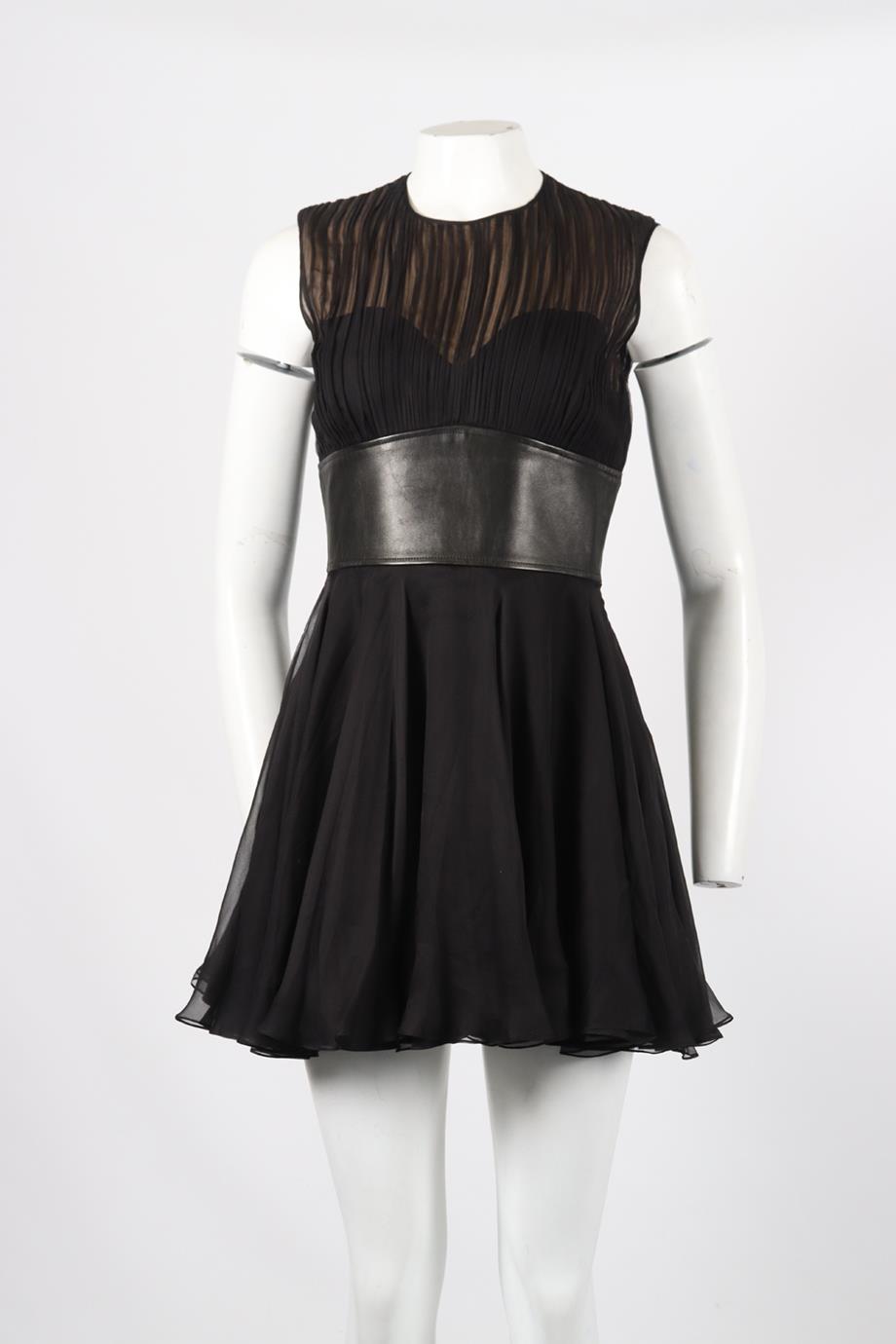 SAINT LAURENT SILK MINI DRESS FR 38 UK 10