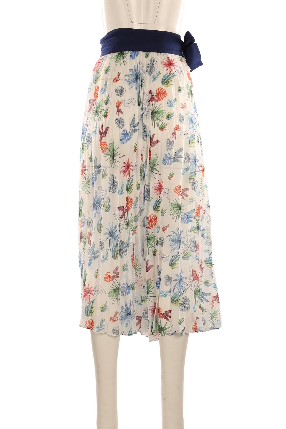 SILVIA TCHERASSI MULTI CREPE MIDI SKIRT SMALL