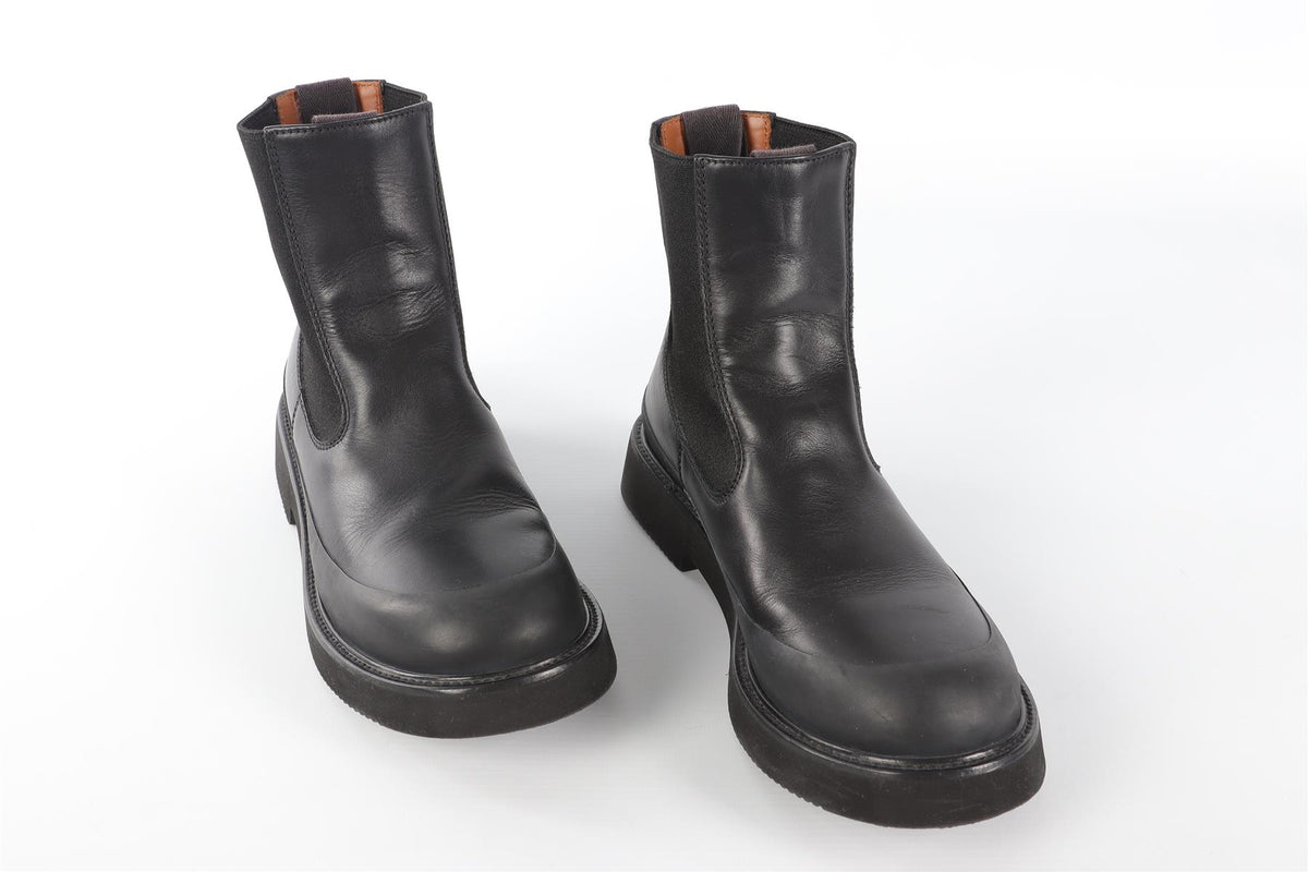 CELINE BLACK LEATHER ANKLE BOOTS EU 38.5 UK 5.5 US 8.5