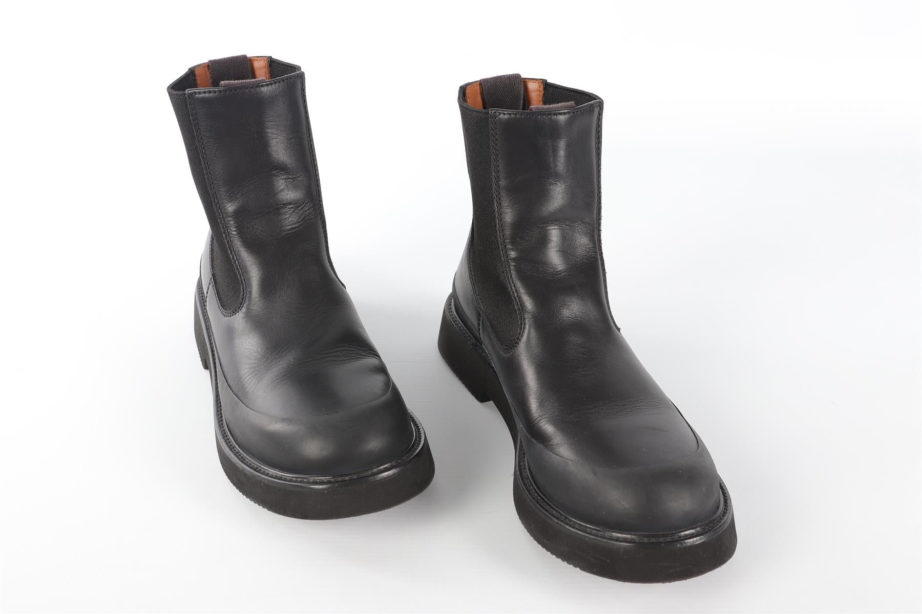 CELINE BLACK LEATHER ANKLE BOOTS EU 38.5 UK 5.5 US 8.5