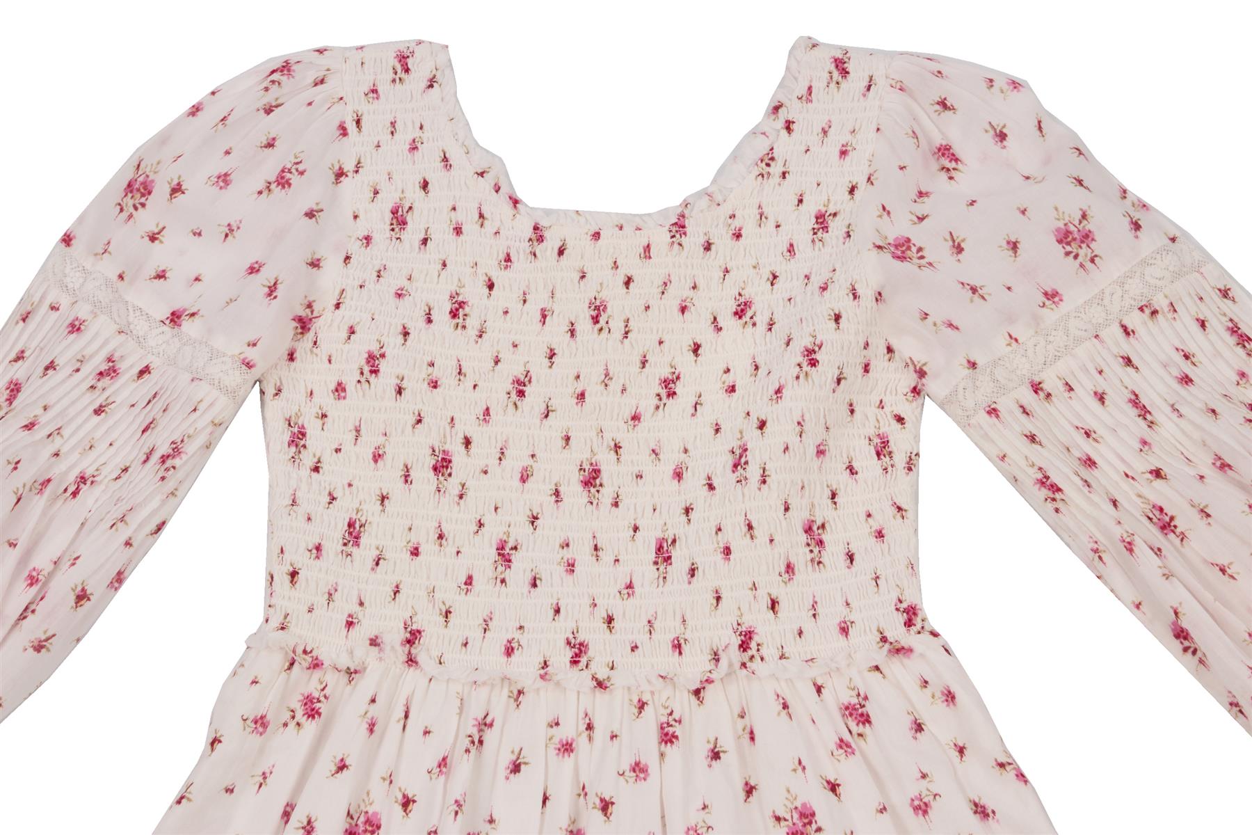 LOVESHACKFANCY WHITE KIDS GIRLS DRESS 12 YEARS