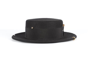 RUSLAN BAGINSKIY BLACK FELT HAT LARGE