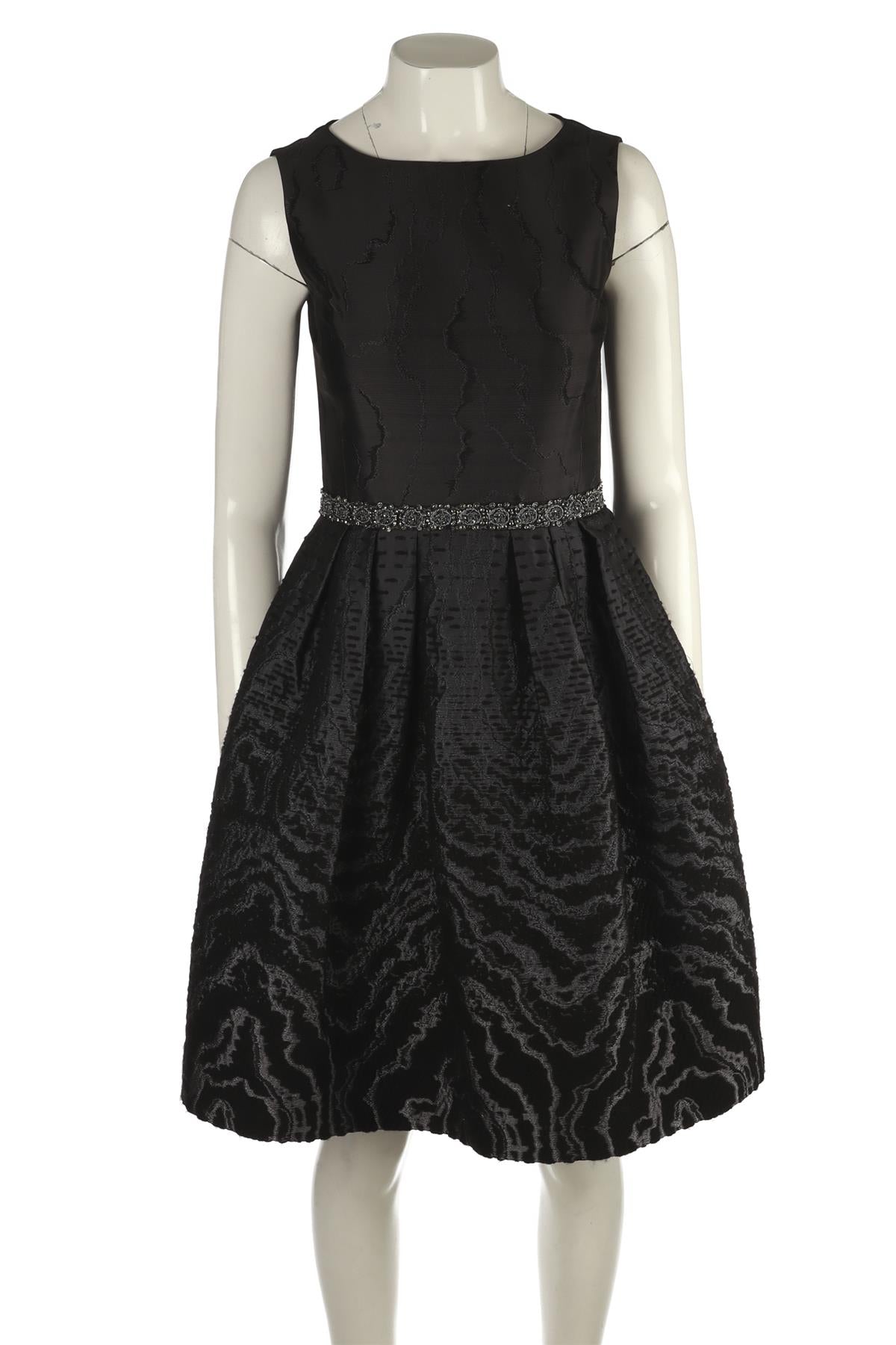 OSCAR DE LA RENTA BLACK MIDI DRESS US 4 UK 8