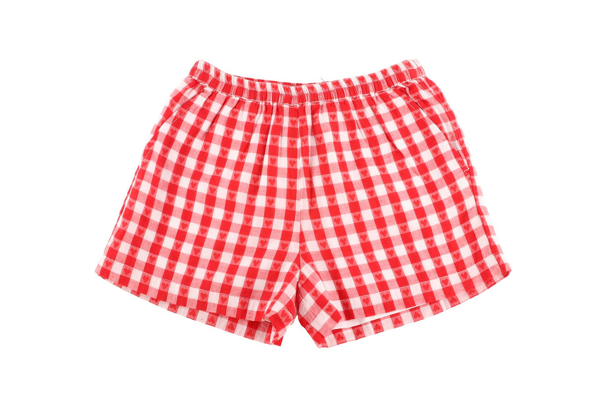 LOVESHACKFANCY RED KIDS GIRLS SHORTS 5-6 YEARS