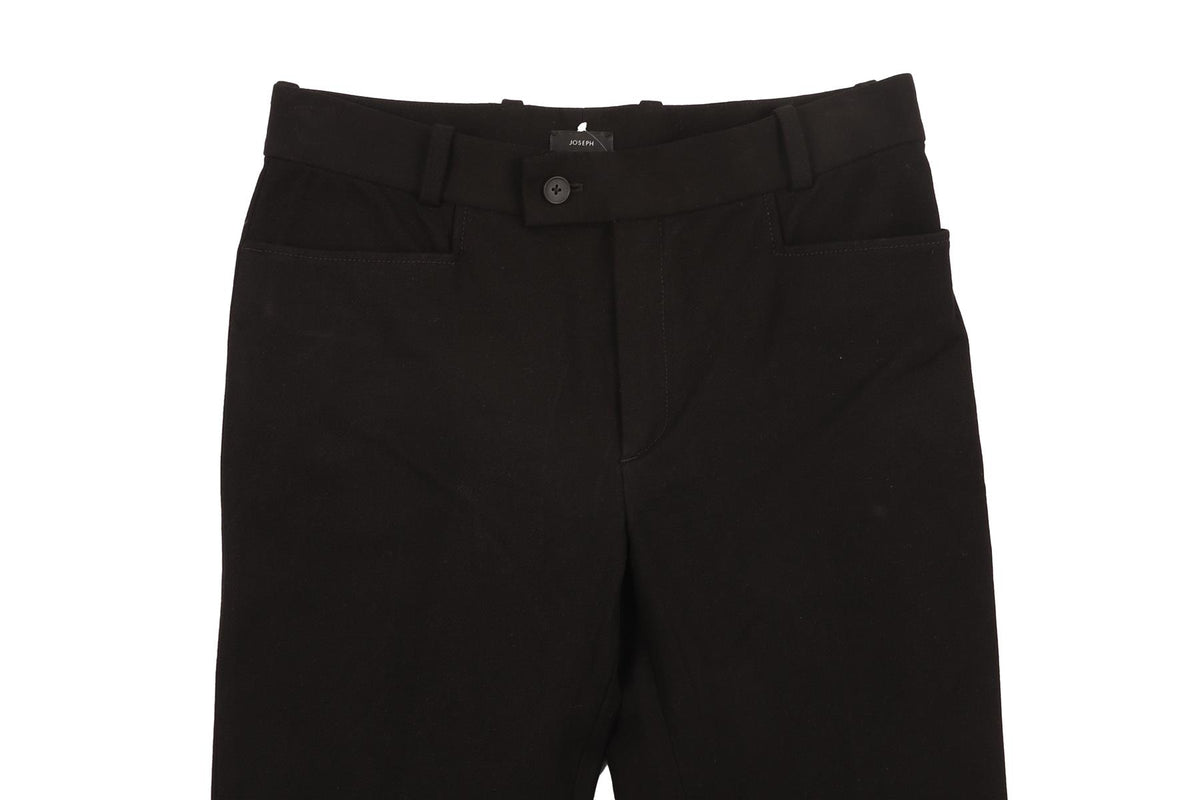 JOSEPH BLACK COTTON FLARED PANTS FR 36 UK 8
