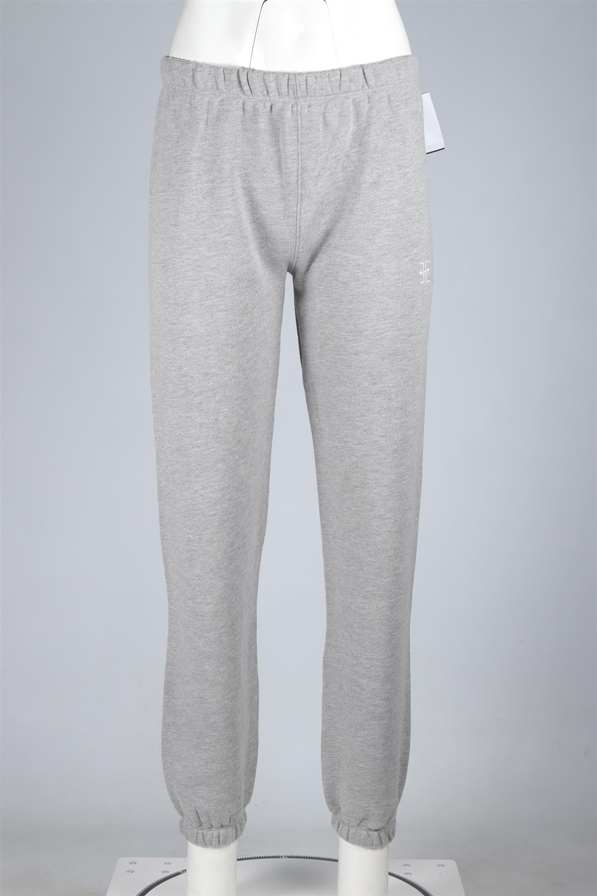 ETERNE GREY COTTON TRACK PANTS SMALL