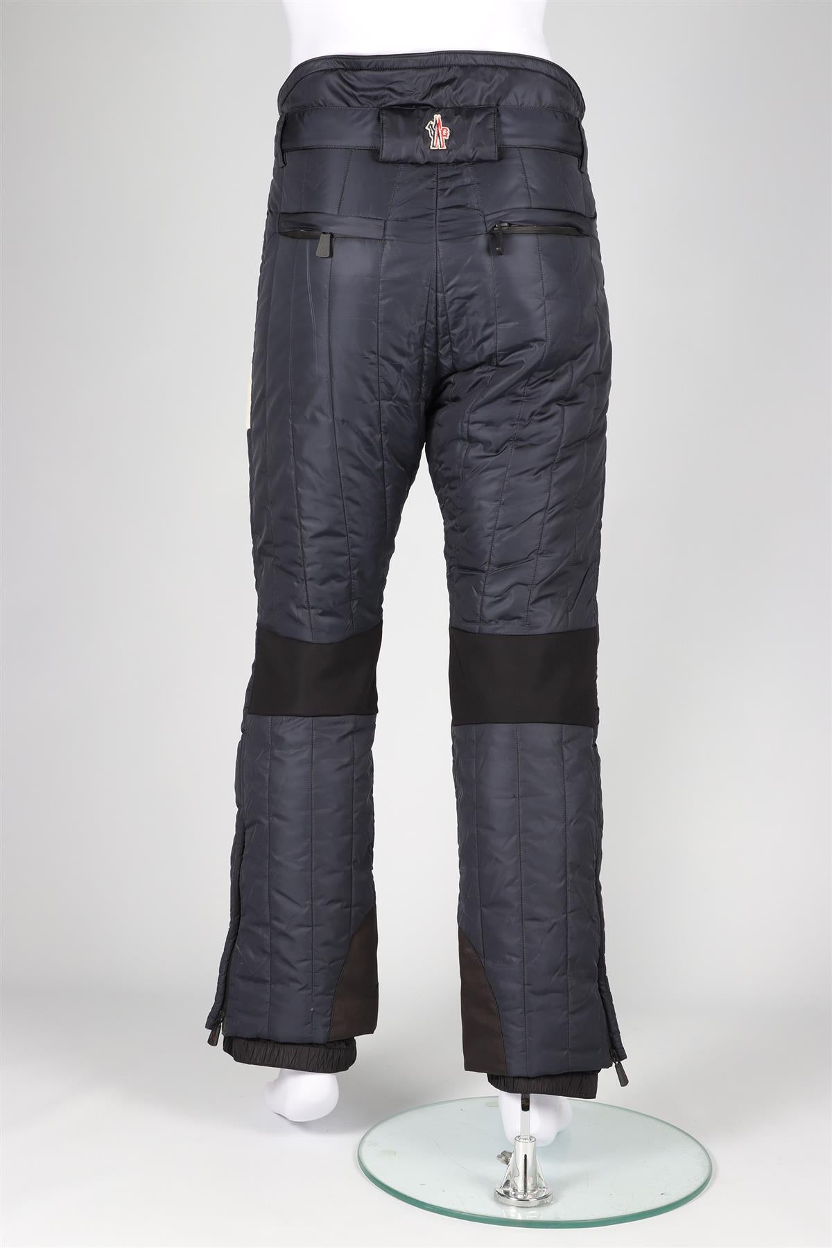 MONCLER GRENOBLE NAVY MEN'S PADDED SKI TROUSERS LARGE