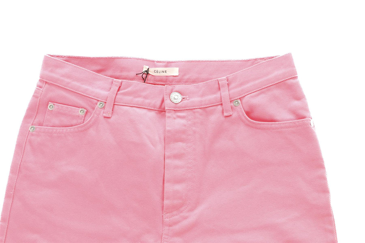 CÉLINE PINK HIGH RISE STRAIGHT LEG JEANS FR 36 UK 8