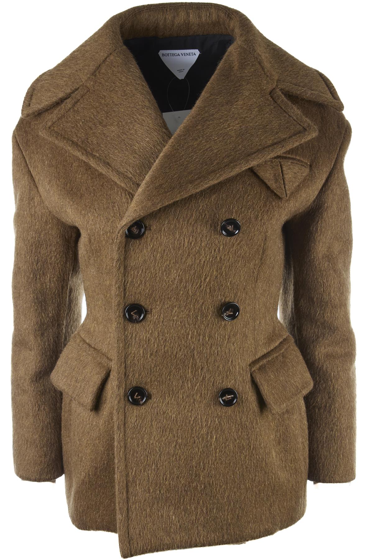 BOTTEGA VENETA KHAKI WOOL JACKET IT 34 UK 2