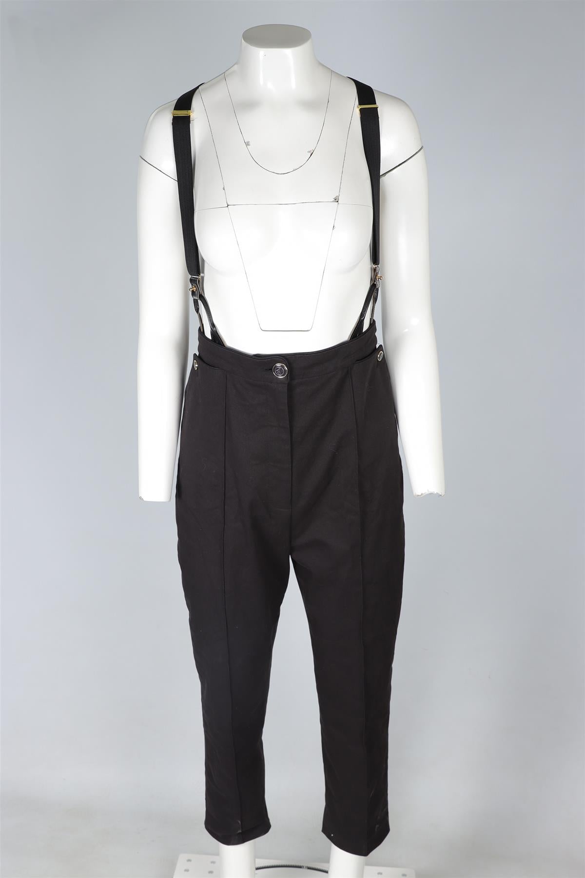 TEMPERLEY LONDON BLACK STRAIGHT LEG PANTS UK 10