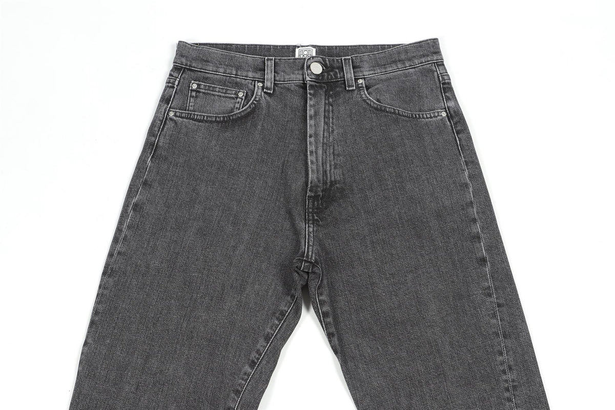 TOTEME GREY HIGH RISE STRAIGHT LEG JEANS W28 UK 10