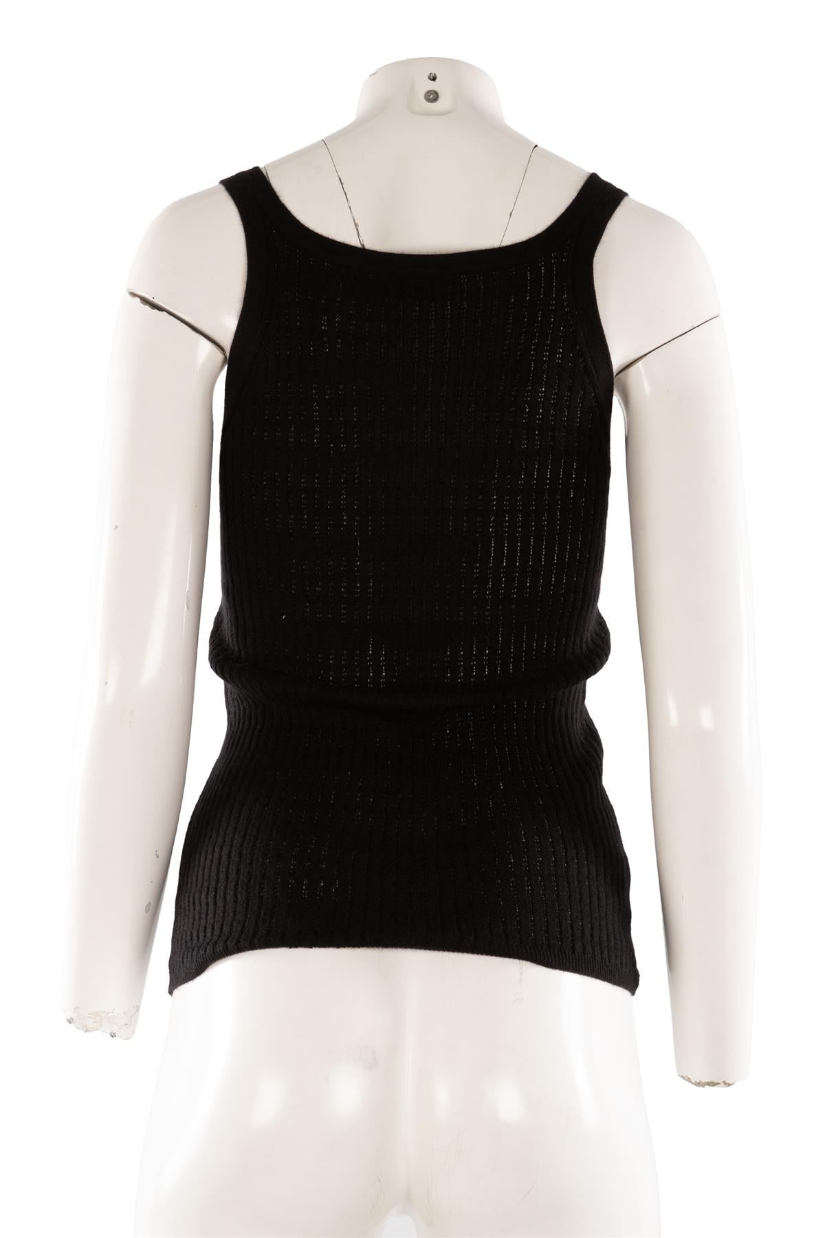 GABRIELA HEARST BLACK CASHMERE VEST LARGE