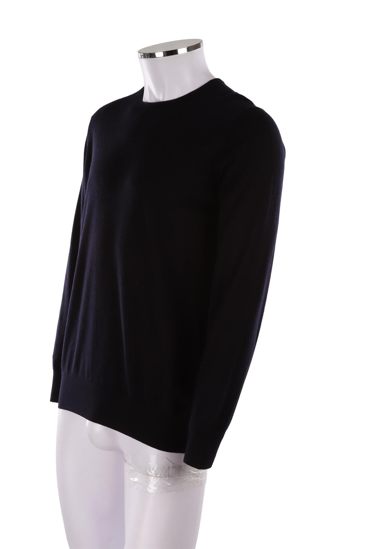NAVY MEN'S CASHMERE SWEATER