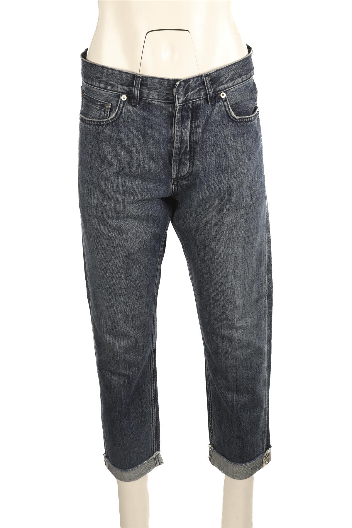 CHRISTIAN DIOR BLUE HIGH RISE STRAIGHT LEG JEANS FR 40 UK 12
