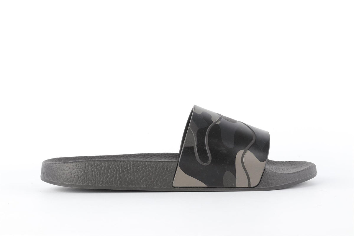 VALENTINO BLACK MEN'S RUBBER SLIDES EU 43 UK 9 US 10