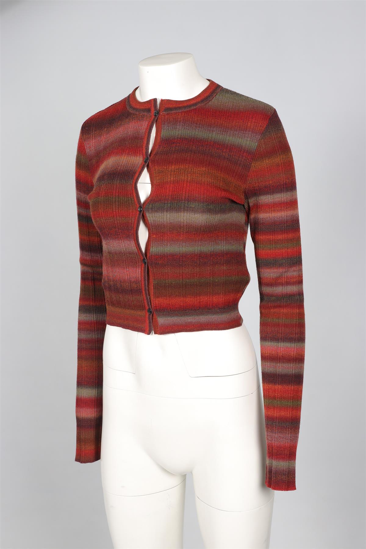 RE/DONE RED WOOL CARDIGAN SMALL
