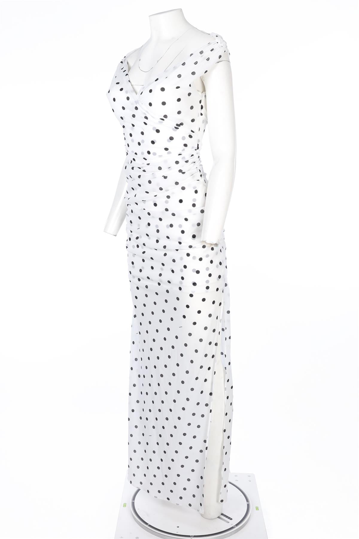 JACQUEMUS WHITE TULLE MAXI DRESS FR 36 UK 8