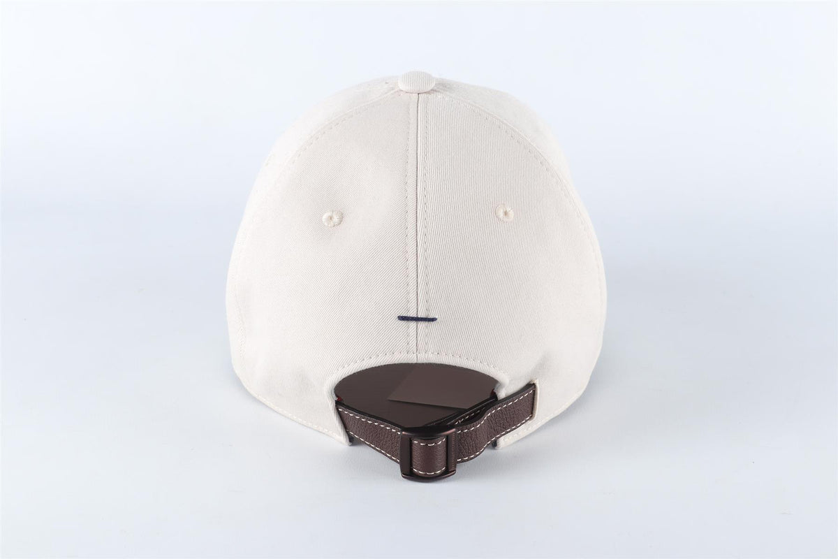 BRUNELLO CUCINELLI WHITE MEN'S COTTON BASEBALL CAP ONE SIZE