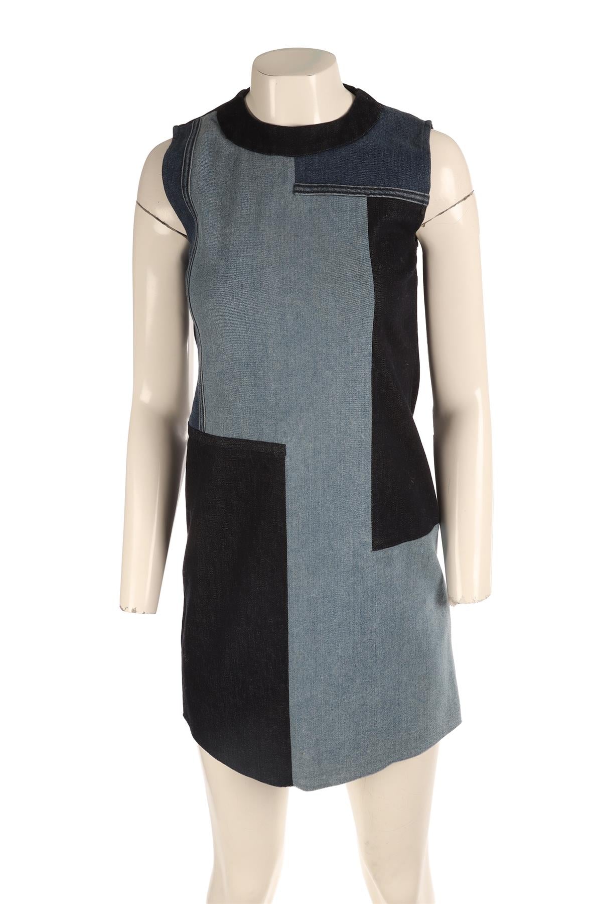VICTORIA VICTORIA BECKHAM BLUE DENIM MINI DRESS UK 6