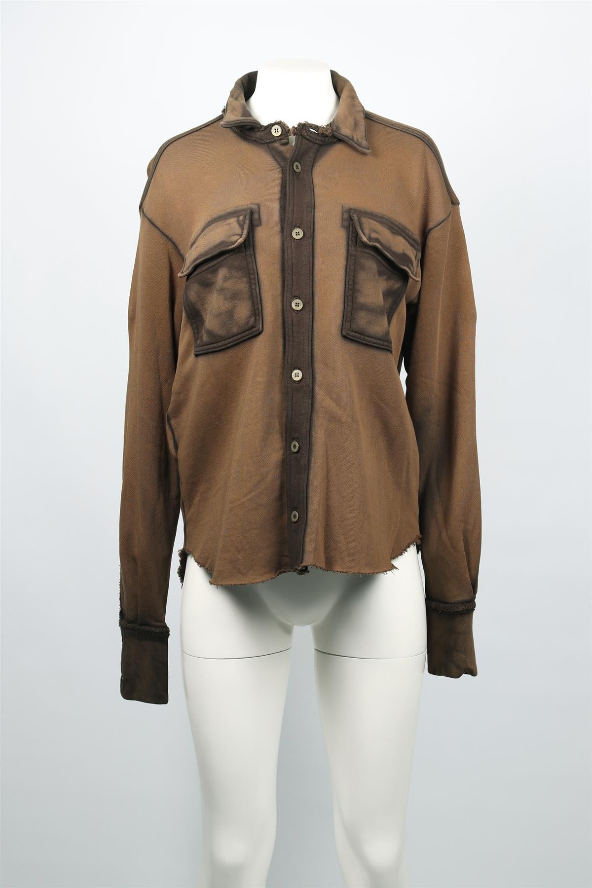 COTTON CITIZEN BROWN COTTON SHIRT SMALL