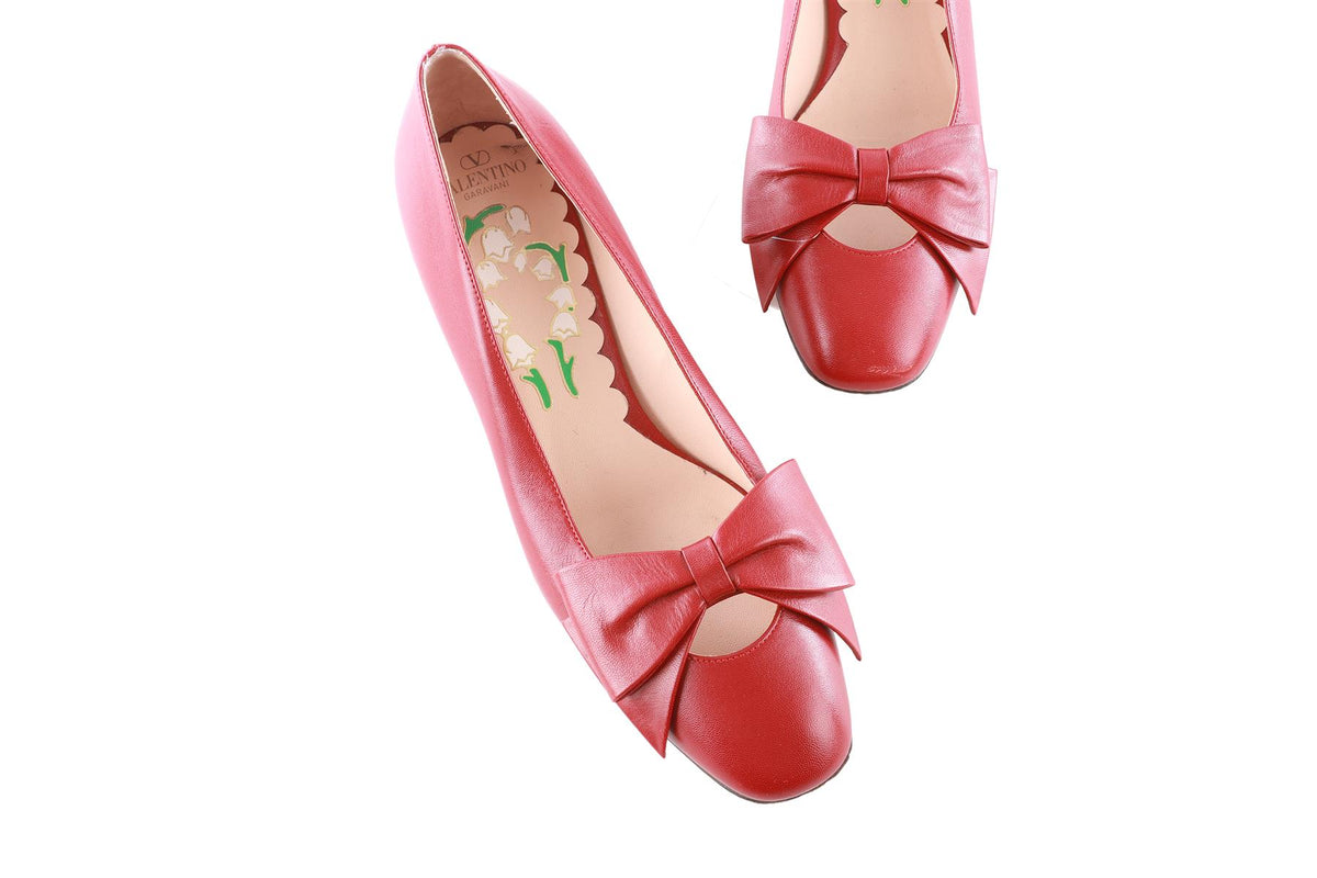 VALENTINO GARAVANI RED LEATHER PUMPS EU 38.5 UK 5.5 US 8.5