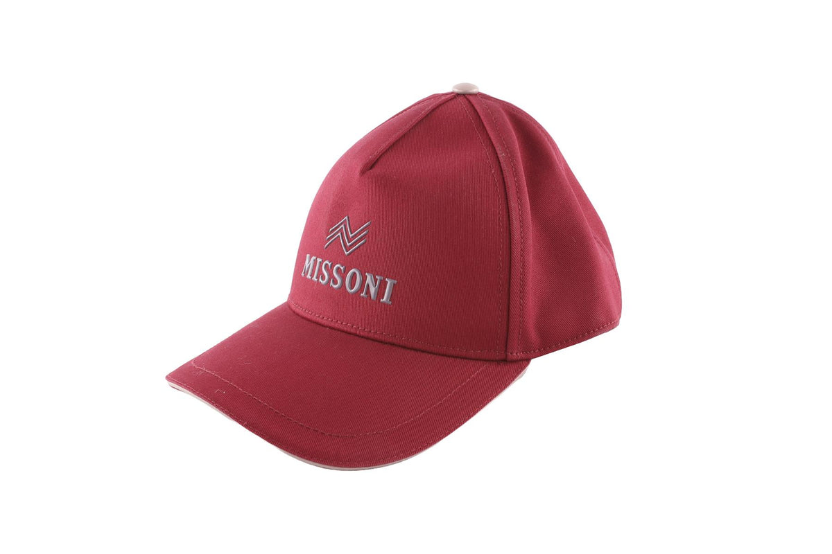 MISSONI RED COTTON BASEBALL CAP