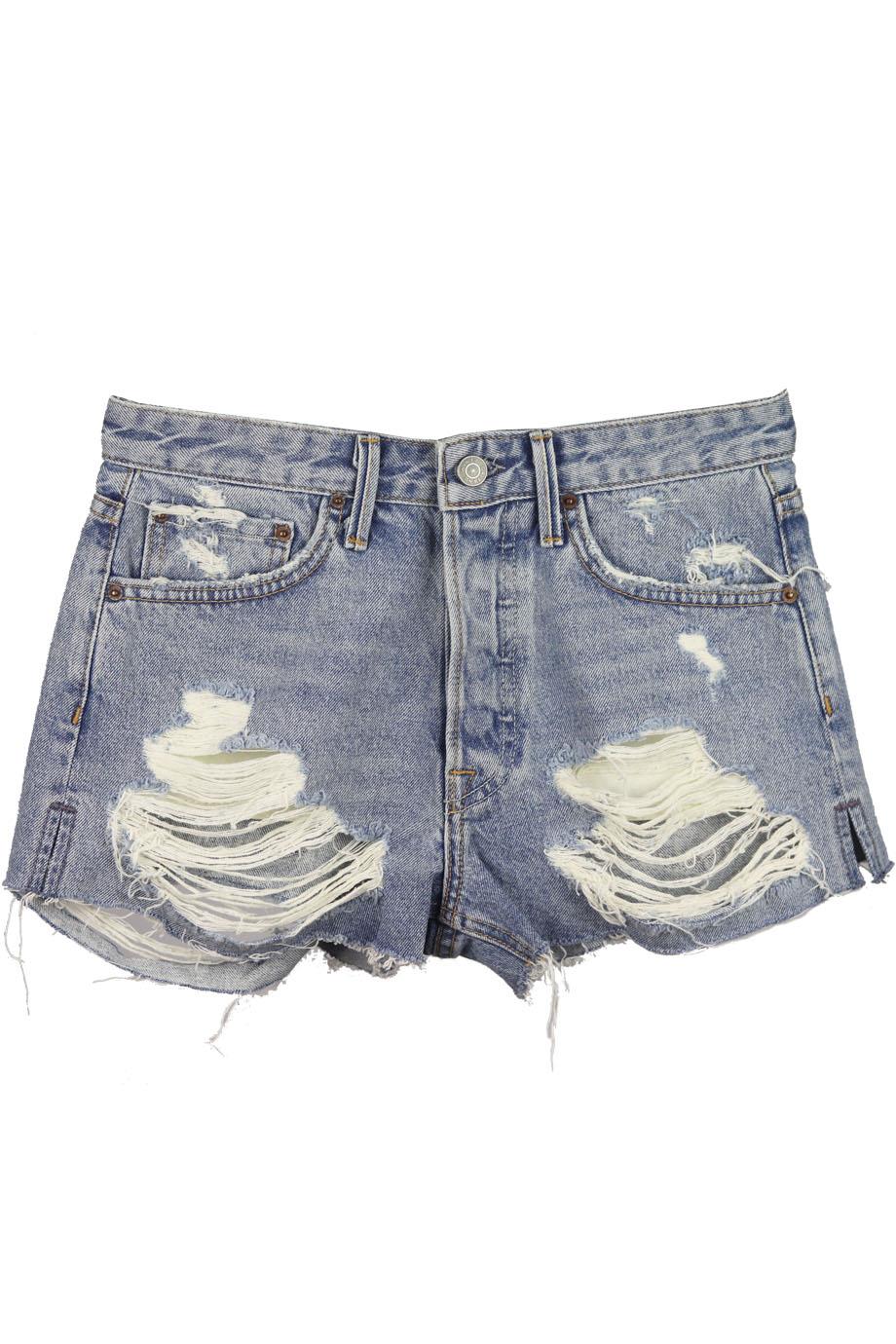 GRLFRND CINDY DISTRESSED DENIM SHORTS W 25 UK 6/8