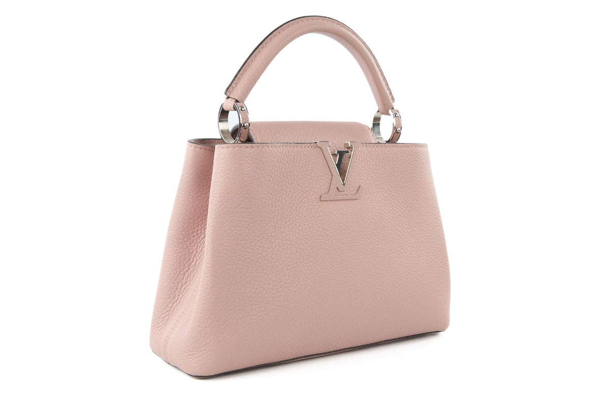LOUIS VUITTON PINK CAPUCINES BB TAURILLON LEATHER TOTE BAG