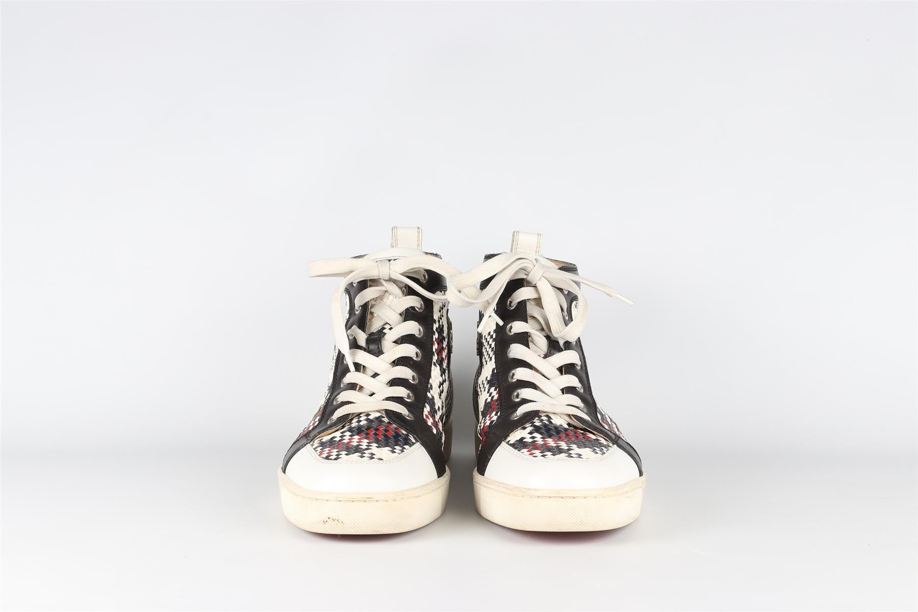 CHRISTIAN LOUBOUTIN MULTICOLOURED MEN'S LOUIS LEATHER SNEAKERS EU 42 UK 8 US 9