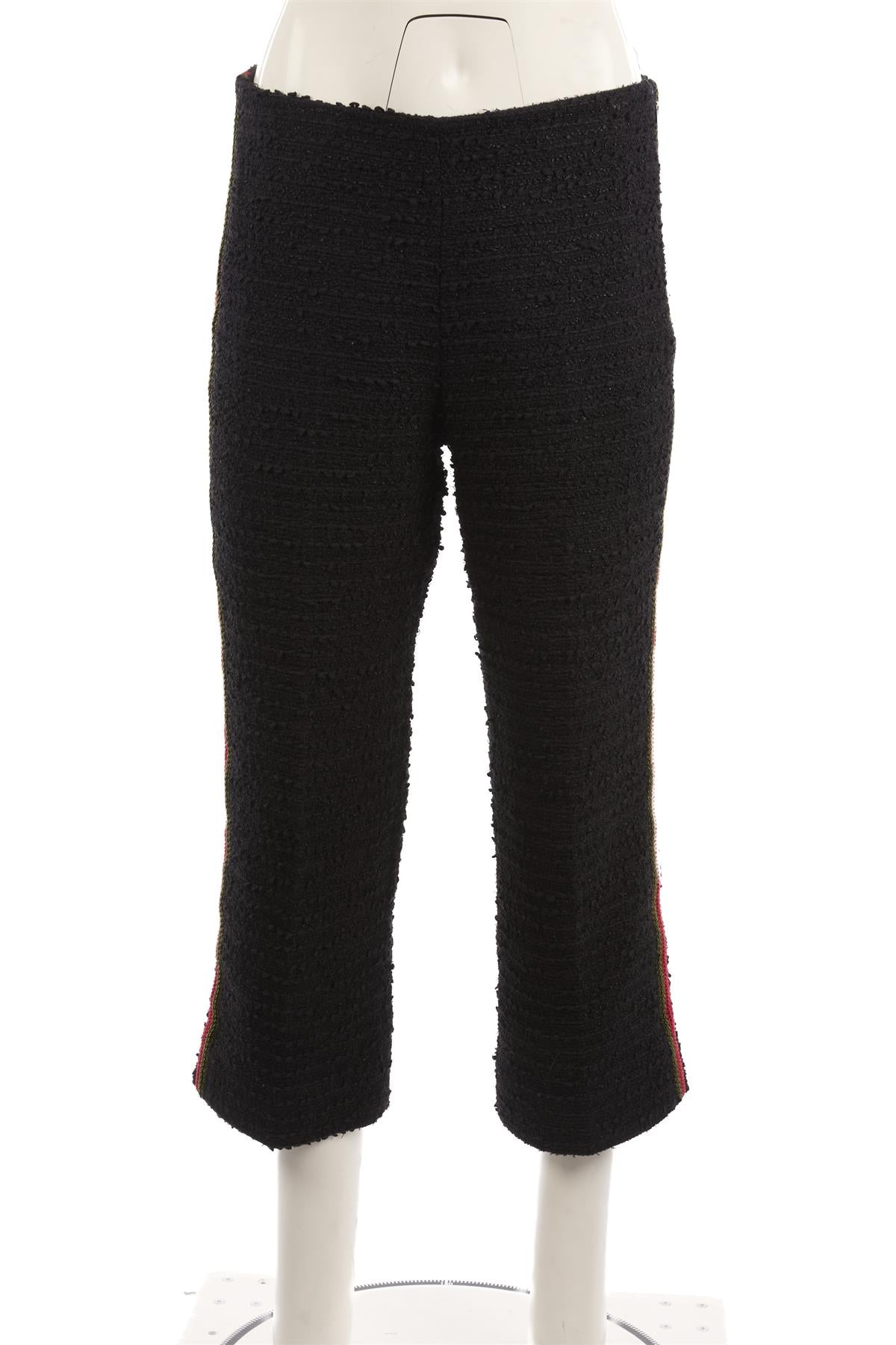 GUCCI BLACK COTTON STRAIGHT LEG PANTS IT 42 UK 10