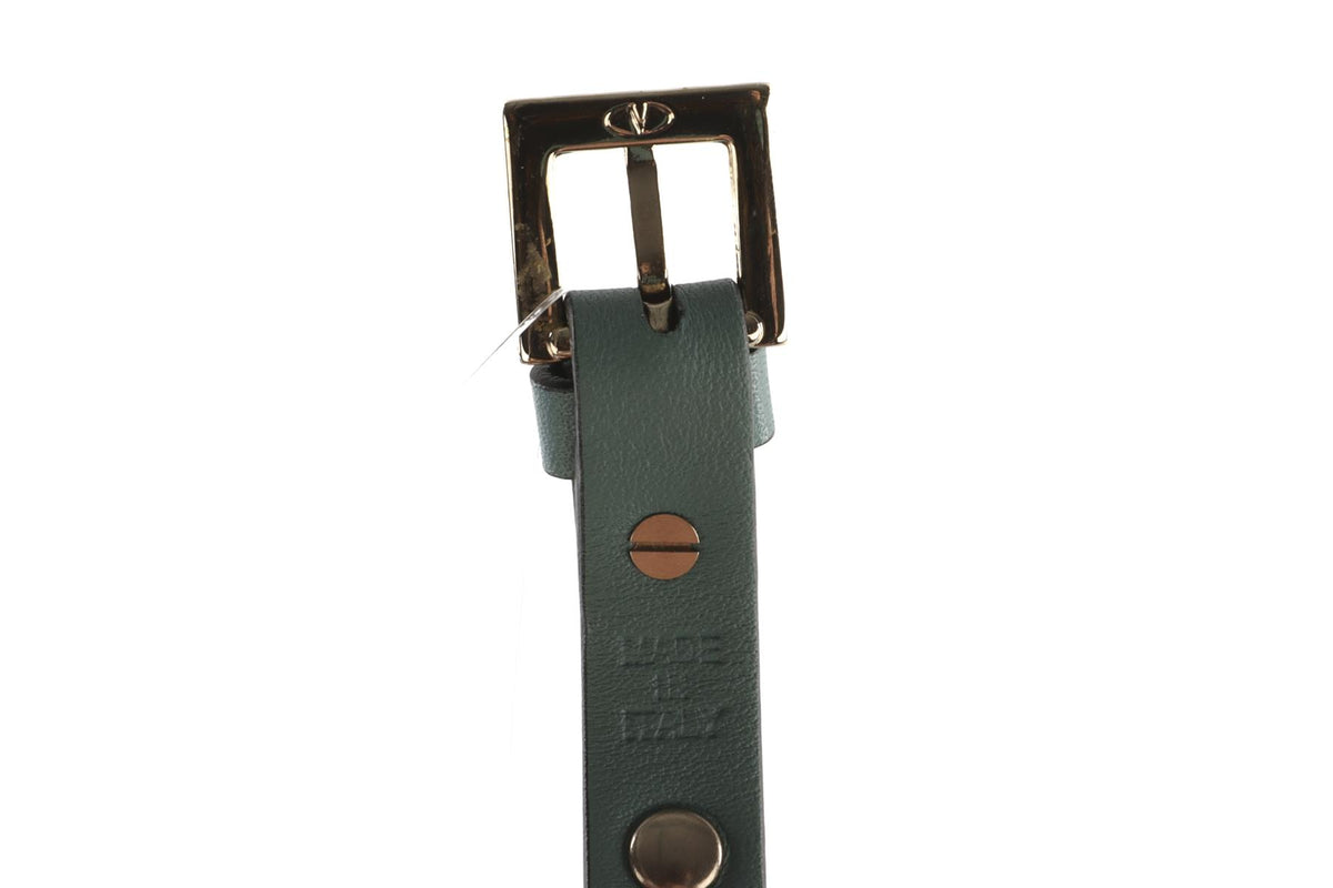 VALENTINO GARAVANI BLUE ROCKSTUD LEATHER BRACELET