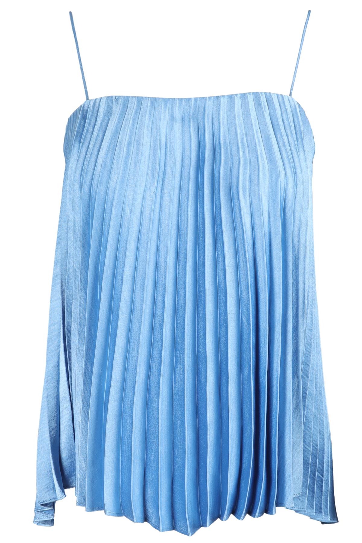 VINCE BLUE SATIN TOP SMALL