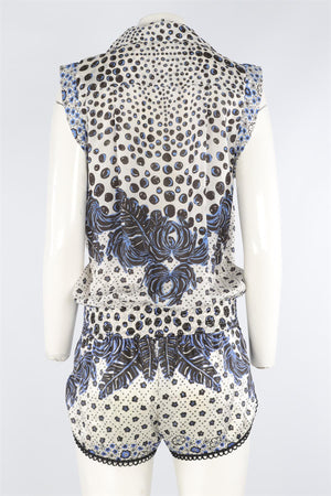 POUPETTE ST BARTH MULTI SILK PLAYSUIT MEDIUM