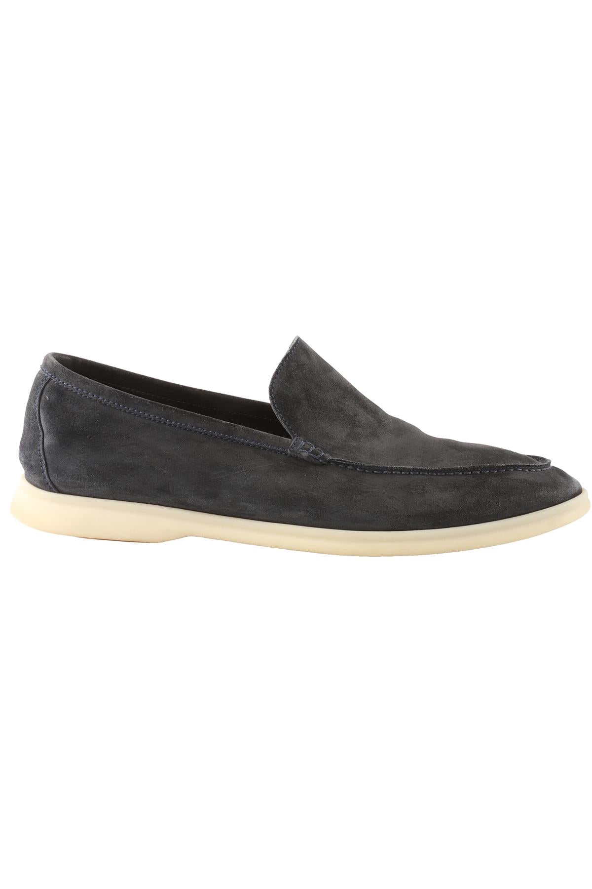 LORO PIANA NAVY MEN'S SUMMER WALK SUEDE LOAFERS EU 46 UK 12 US 13