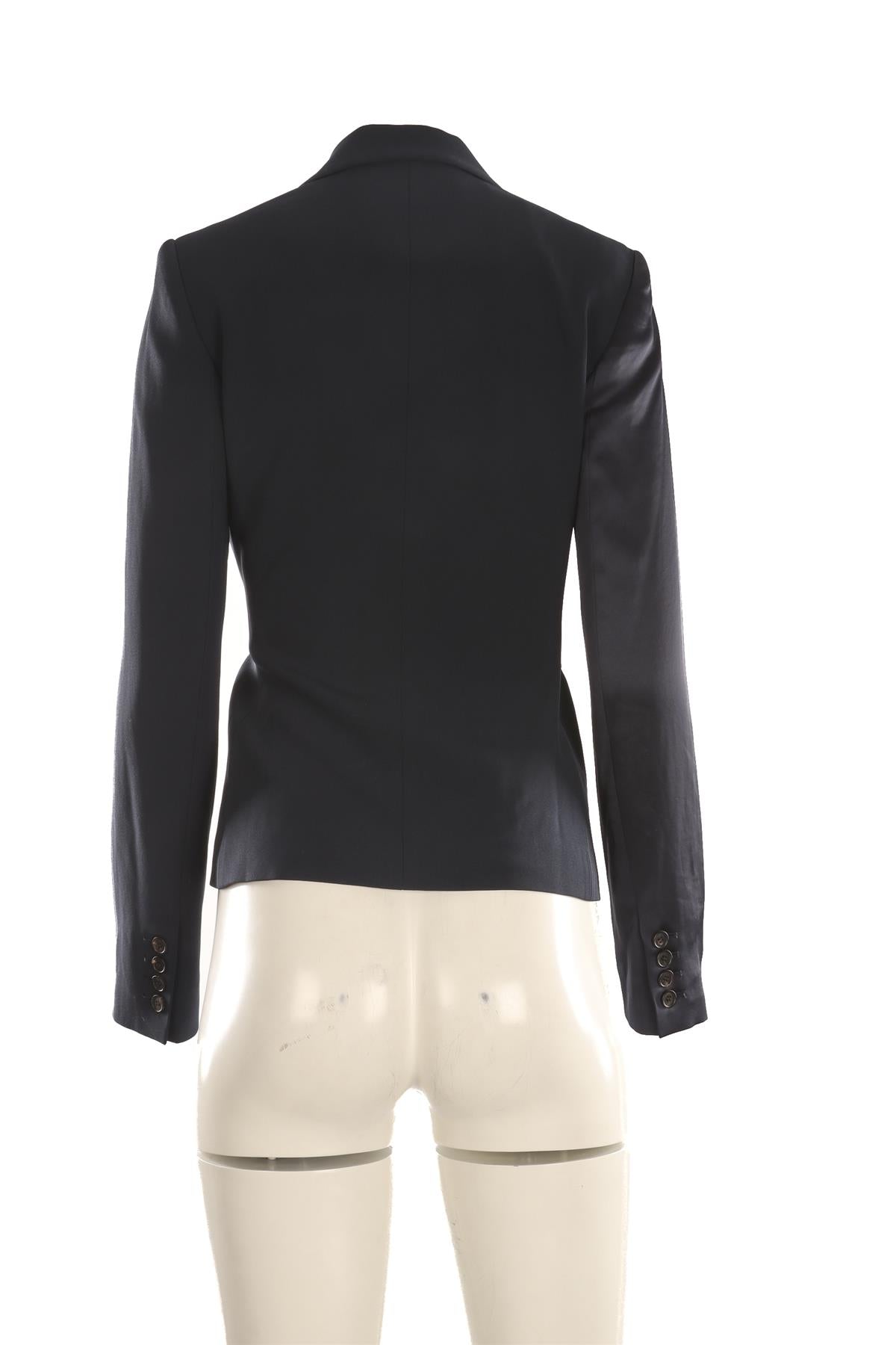 DIANE VON FURSTENBERG NAVY CREPE BLAZER US 4 UK 8