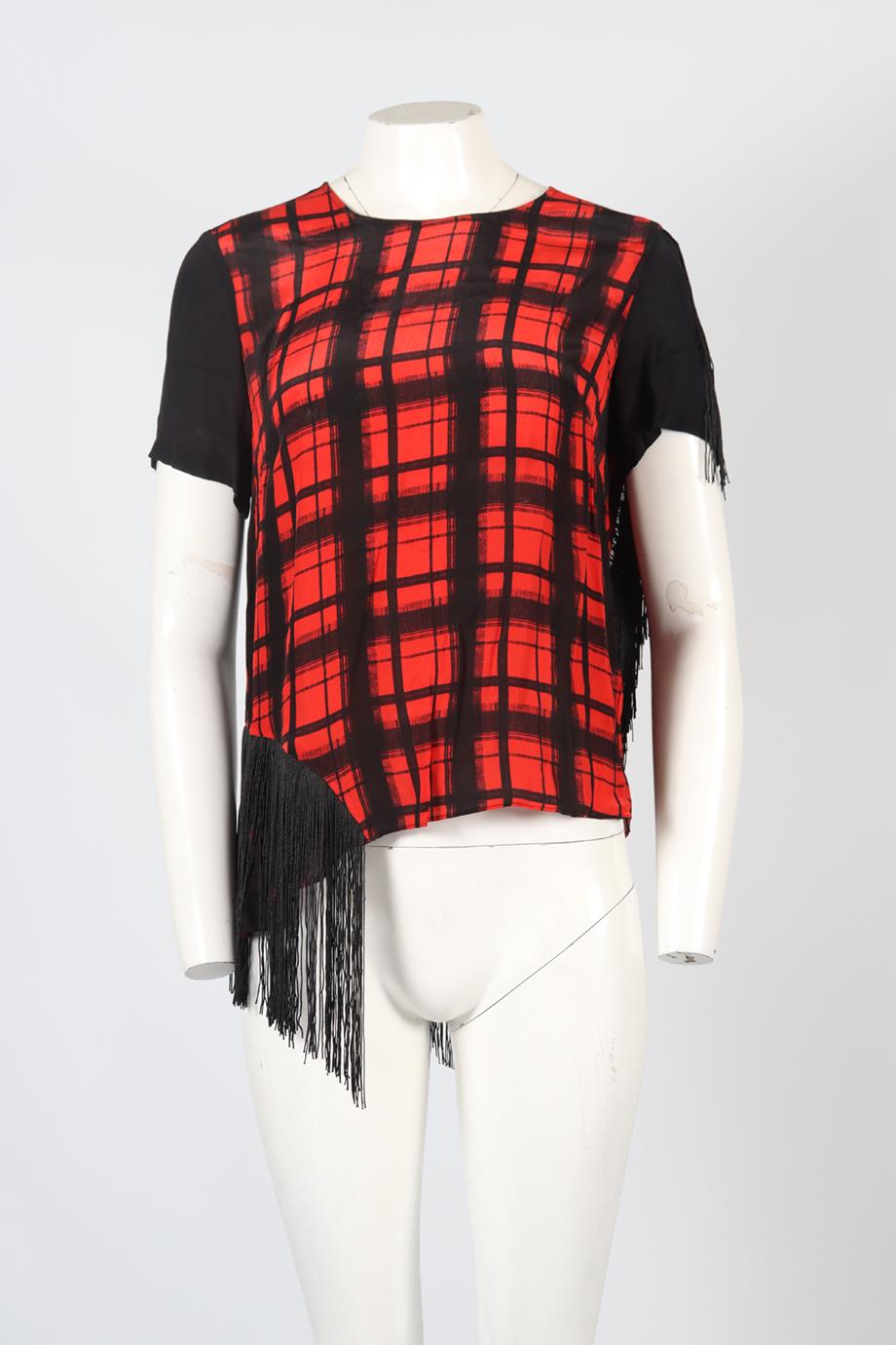 PREEN LINE BY THORNTON BREGAZZI PRINTED CREPE TOP SMALL