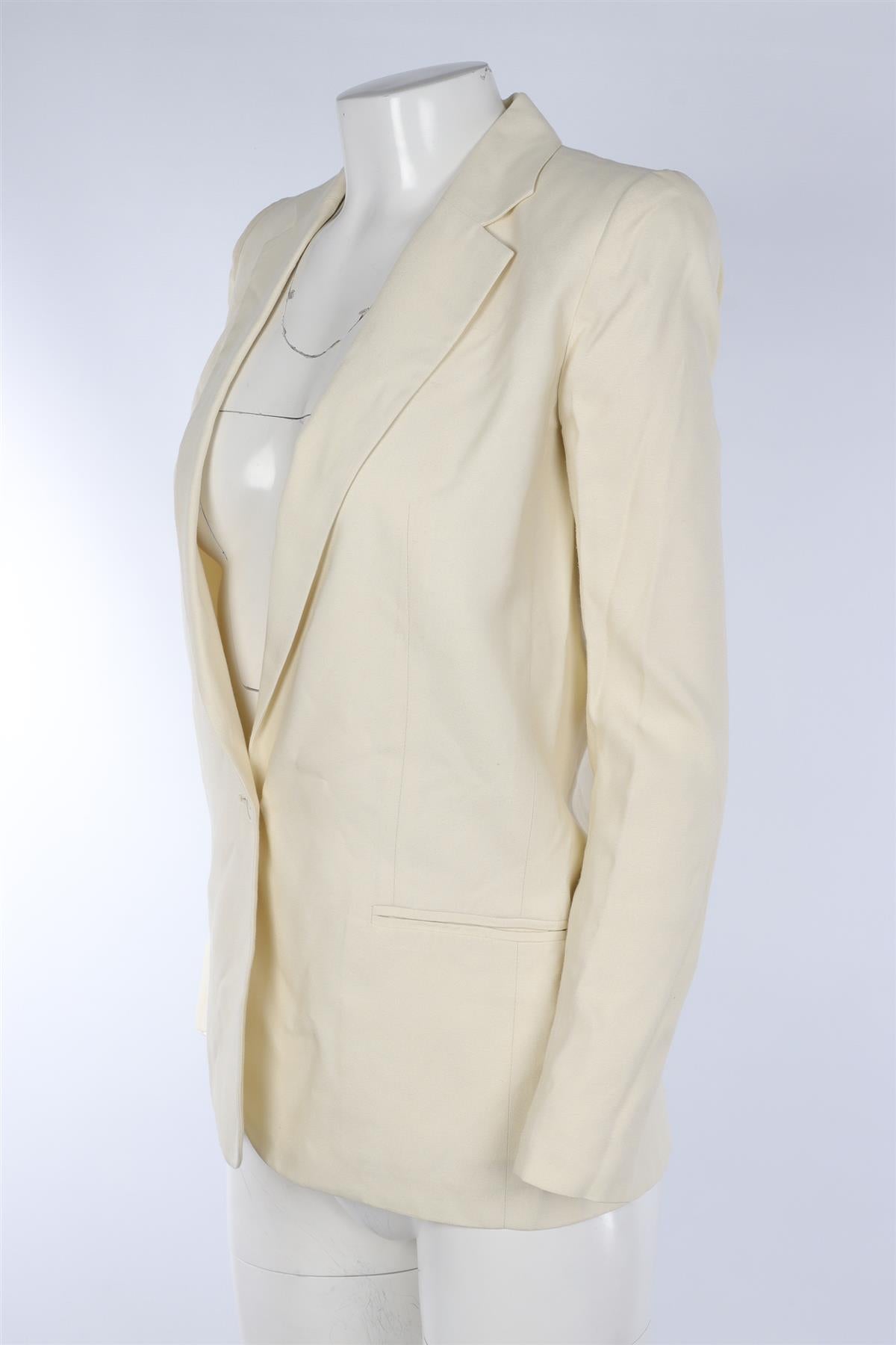 CHLOÉ CREAM WOVEN BLAZER FR 34 UK 6