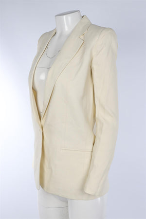 CHLOÉ CREAM WOVEN BLAZER FR 34 UK 6